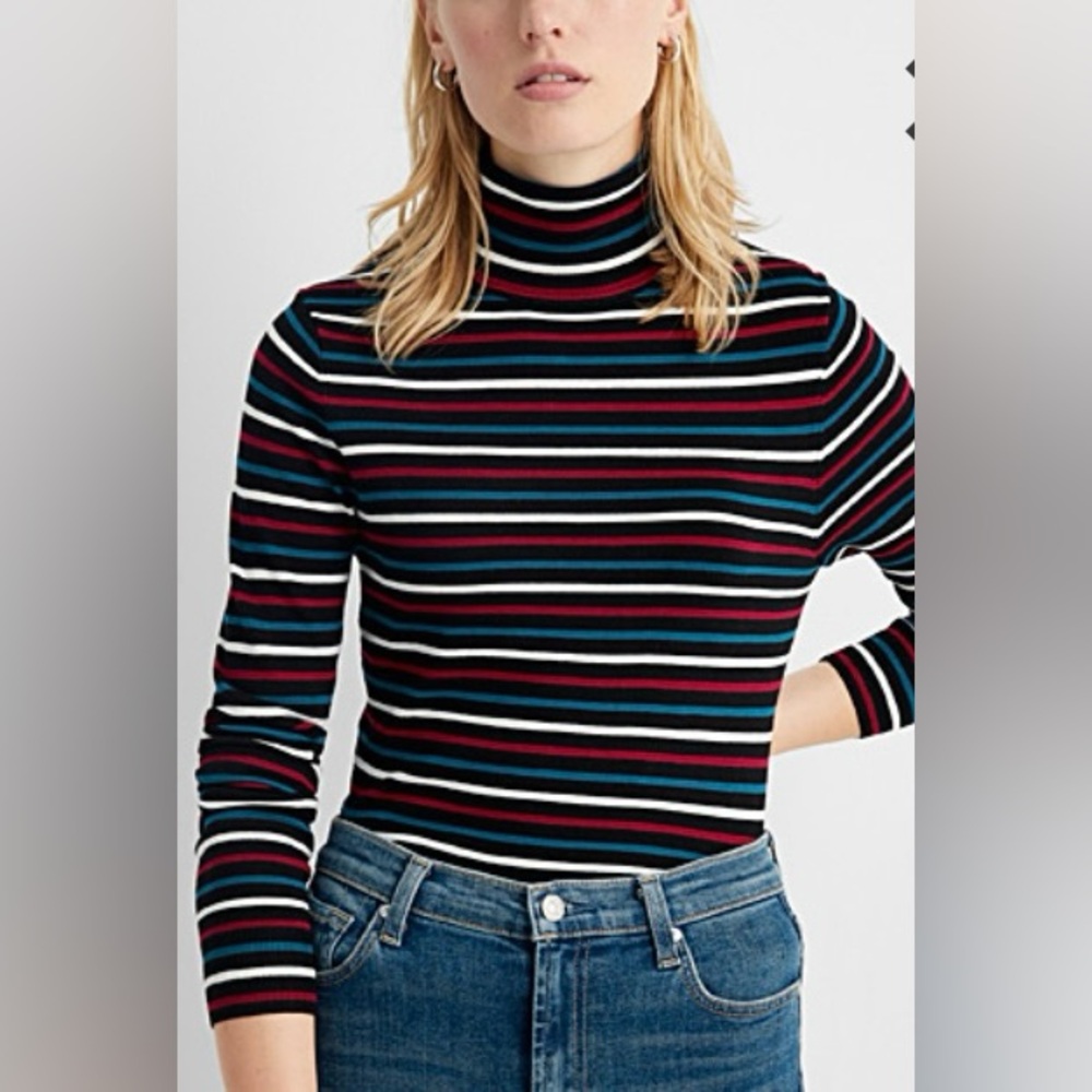Simons striped turtleneck